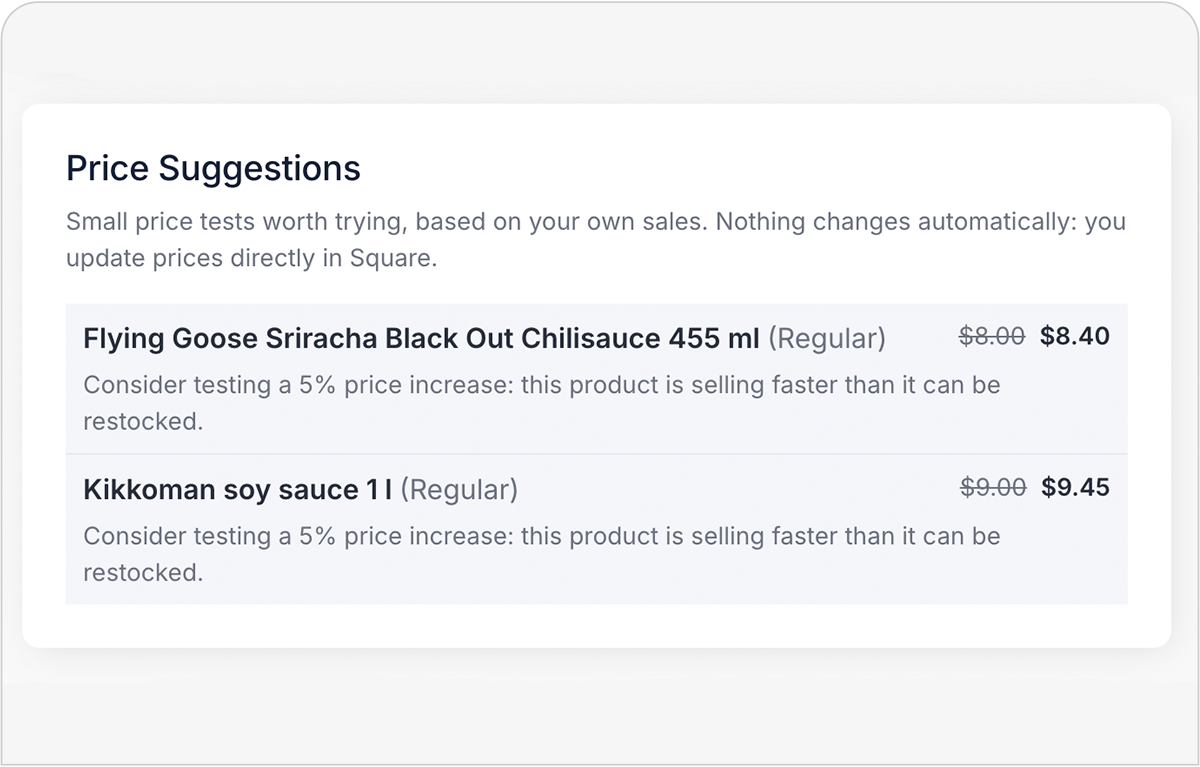 Price Suggestions
